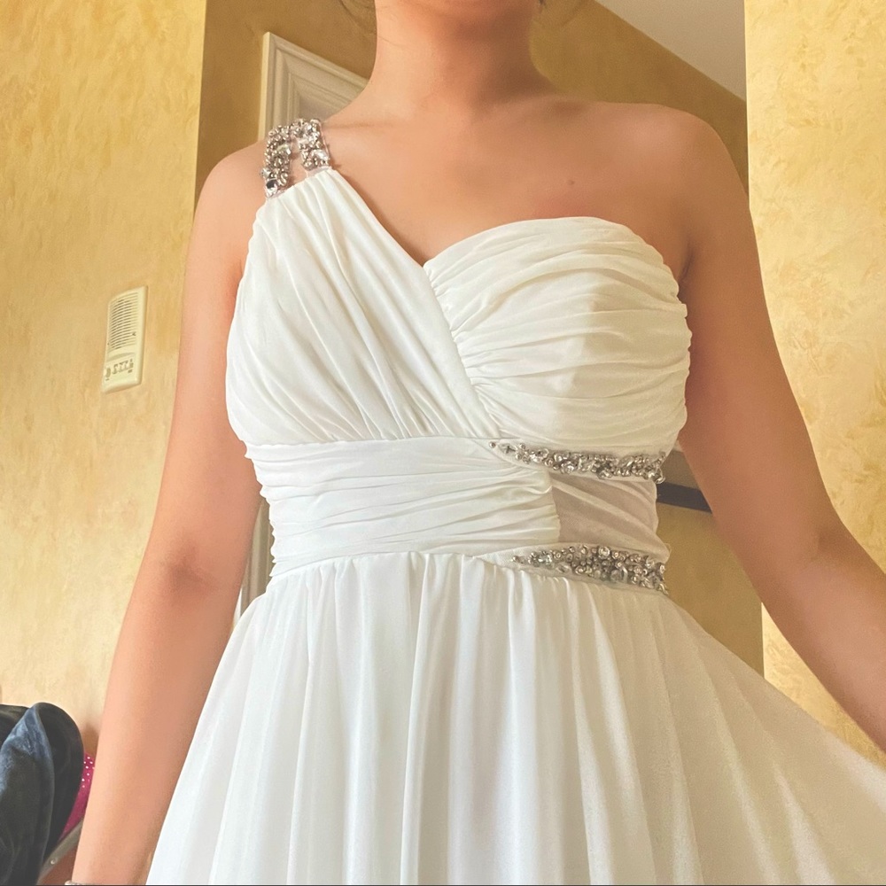 White formal dress